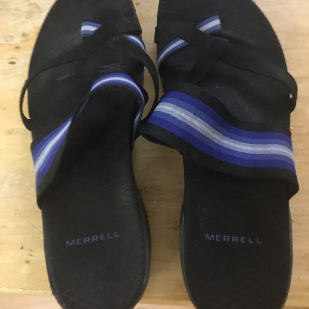 Merrell Black/Navy stripe sandals